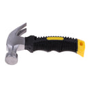 Stubby Claw Hammer w/ Nail Starter Holder Anti-slip Ergonomic Rubber Handle