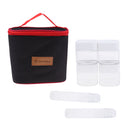 6 Pcs Outdoor Camping BBQ Spice Jars Condiment Storage Bottles with Hand Bag Fishing Travel Picnic