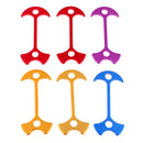 6pcs Outdoor Camping Tent Awning Anchor Guy Line Runners Rope Adjuster Nails Chains Linked