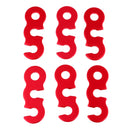 6PCS Ultralight Aluminum Guyline Cord Adjusters for Tent Camping Hiking Backpacking Outdoor Activities with Pocket Case