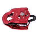 36KN Climbing Double Pulley Fall Protection Rescue Device For 7-13mm Rope