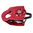 36KN Climbing Double Pulley Fall Protection Rescue Device For 7-13mm Rope