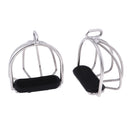 2Pcs New Stirrups Stainless Steel Safety Cage Bendy Horse Riding Equestrian