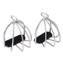 2Pcs New Stirrups Stainless Steel Safety Cage Bendy Horse Riding Equestrian