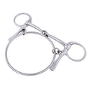 EQUESTRIAN LOOSE RING CURVED STAINLESS STEEL MOUTHPIECE SNAFFLE HORSE BIT