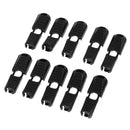 10x Outdoor Detachable Zipper Pull Cord Lock Ends Lanyard Whistle Black, for Backpack, Travel Packages, Bags, Jacket, Sportswear