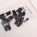 10x Outdoor Detachable Zipper Pull Cord Lock Ends Lanyard Whistle Black, for Backpack, Travel Packages, Bags, Jacket, Sportswear