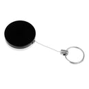 Retractable Key Chain Carabiner Reel Badge Holder Steel Recoil Return Spring Ring with Waist Belt Clip Buckle
