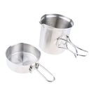 Portable Camping Pot Set Cookware for Hiking Backpacking Lightweight Durable Stockpot with Storage Bag Outdoor Cook Equipment