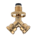 Propane Tank Y Splitter Adapter, 2 Way LP Gas Adapter Tee Connector for Propane Tank Cylinder, Work with Camping Stoves, Gas Burners, Heater