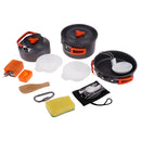 15PCS Camping Cookware Mess Kit Lightweight Compact and Folding Backpacking Cooking Set for Hiking Picnic