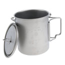750ml Titanium Portable Camping Hiking Backpacking Hanging Stockpot Soup Pot