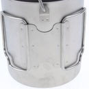 750ml Titanium Portable Camping Hiking Backpacking Hanging Stockpot Soup Pot