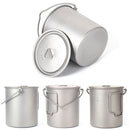 750ml Titanium Portable Camping Hiking Backpacking Hanging Stockpot Soup Pot