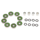 Skateboard Speed Kit- Bearing ,Spacers And Speed Washers Green
