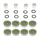 Skateboard Speed Kit- Bearing ,Spacers And Speed Washers Green