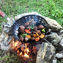 Non-stick BBQ Grill Folding Handle Fry Pan Frying Pot Camping Stove Cookware