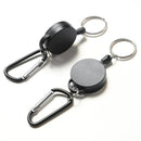 2PCS Professional Heavy Duty Self Retracting ID Badge Key Reel with Retractable Steel Cord 65cm