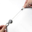 2PCS Professional Heavy Duty Self Retracting ID Badge Key Reel with Retractable Steel Cord 65cm