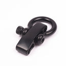 Adjustable Bow Shackle Stainless Steel For Paracord Survival Bracelet Black, Compact Design