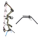 Compound Bow Holder Kick Stand Rack Aluminum Archery Support Leg Black