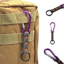 Hiking Travel Key Chain With Ring Carabiner Hook Buckle Hanging on Backpack Bag
