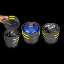 2pcs Aluminum Foldable Camping Hiking Cookware Set Mess Kit Cooking Pot Bowl