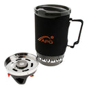 Aluminum All In One Compact Camping Hiking Gas Stove Burner With Cooking Pot