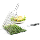 BBQ Square Stainless Steel Steak Fish Chops Cooking Grill Grid Grate Basket