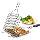 BBQ Square Stainless Steel Steak Fish Chops Cooking Grill Grid Grate Basket