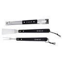 3pcs Stainless Steel Barbecue Grilling Clamp Spatula Tongs Fork Cooking Set
