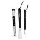 3pcs Stainless Steel Barbecue Grilling Clamp Spatula Tongs Fork Cooking Set