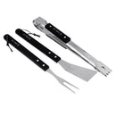 3pcs Stainless Steel Barbecue Grilling Clamp Spatula Tongs Fork Cooking Set