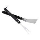 3pcs Stainless Steel Barbecue Grilling Clamp Spatula Tongs Fork Cooking Set