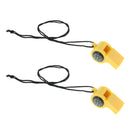 2Pcs Multifunctional 2 in1 Emergency Survival Gear Whistle Compass With Lanyard for Outdoor Camping Hiking
