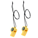 2Pcs Multifunctional 2 in1 Emergency Survival Gear Whistle Compass With Lanyard for Outdoor Camping Hiking