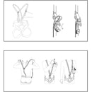Rock Tree Climbing Adjustable Safety Harness Chest Ascender Shoulder Strap