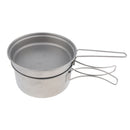 2Pcs Pure Titanium Pot Pan with Foldable Handle Ultralight Camping Outdoor Cookware
