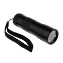 Portable UV Ultra 12 LED Flashlight Violet Purple Blacklight Torch Lamp Tool with Hand Carry Strap