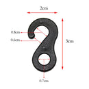10 Pcs Plastic Shock Bungee Cord Karabiner Hook Elastic Cord Rope End Buckle