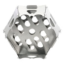 Folding Outdoor Camping Wood Stove Portable Stainless Steel Picnic Burner, 3.46 x 5.91inch