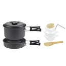 Folding Cookset Backpacking Cooking Wares Portable Cooking Pot Set for Outdoor Activities