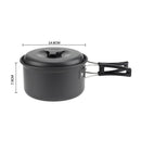 Folding Cookset Backpacking Cooking Wares Portable Cooking Pot Set for Outdoor Activities