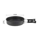 Folding Cookset Backpacking Cooking Wares Portable Cooking Pot Set for Outdoor Activities