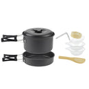 Folding Cookset Backpacking Cooking Wares Portable Cooking Pot Set for Outdoor Activities