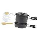 Folding Cookset Backpacking Cooking Wares Portable Cooking Pot Set for Outdoor Activities