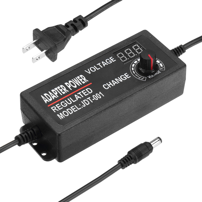 Excellway 9-24V 3A 72W AC/DC Adapter Switching Power Supply Regulated Power Adapter Supply Display
