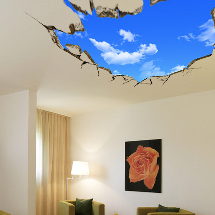 Miico 3D Creative PVC Wall Stickers Home Decor Mural Art Removable Sky Landscape Decor Sticker