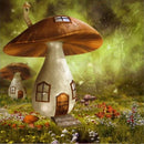 10x10ft Sunshine Forest Mushroom House Photography Backdrop Studio Prop Background