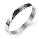 Trendy Titanium Steel Couple Bracelets Bangle Relationship Bracelet for Men Women